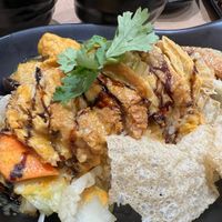 Upclose of curry rice  at Greendot 绿一点 - Paya Lebar in Central Singapore