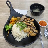 Vegan chicken rice - quite tasty   at Greendot 绿一点 - Paya Lebar in Central Singapore