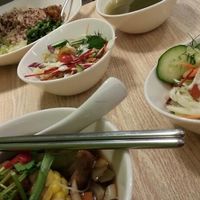 Thunder tea and herbal soup at Kampung Senang EcoHarmony Cafe 轻安地球村 in Central Singapore