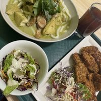 Green Curry and Tempeh  at Kampung Senang EcoHarmony Cafe 轻安地球村 in Central Singapore