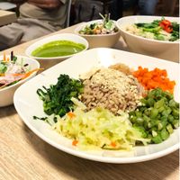 Thunder tea rice at Kampung Senang EcoHarmony Cafe 轻安地球村 in Central Singapore