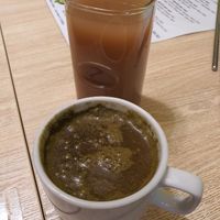 Enzyme drink and moringo tea at Kampung Senang EcoHarmony Cafe 轻安地球村 in Central Singapore