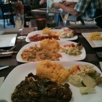 rice with spinach+mushrooms, rice with vegetables+coconut sauce  at Tara Indian Dhaba in Weimar