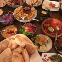Colourful selection of food  at Meze Meze in Edinburgh