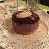 Blackberries cheesecake  at Locanda Itinerande in San Lorenzo Dorsino