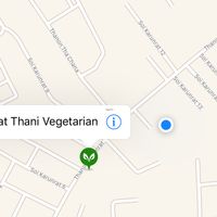 Actual location in the blue dot. (north up) at SuratThani Vegetarian in Surat Thani
