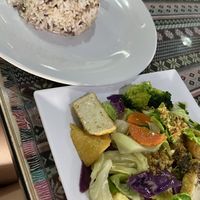 Reis mit Gemüse und Tofu! at SuratThani Vegetarian in Surat Thani