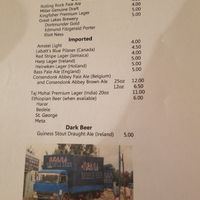 Menu page 5 at Empress Taytu in Cleveland