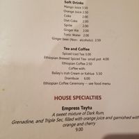 Menu page 7 at Empress Taytu in Cleveland