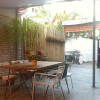 Largest table at Blue Gate Cafe  in Chiang Mai