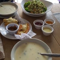 Crema de champiñones at Namaste in Bucaramanga