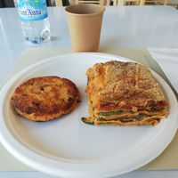 Lasagne & hamburgher at Ravegan Gastronomia in Ravenna