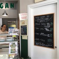 The friendly lady running Ravegan at Ravegan Gastronomia in Ravenna