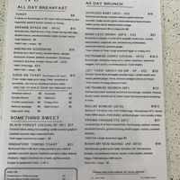 Menu   at Greenhouse Cafe in Caloundra