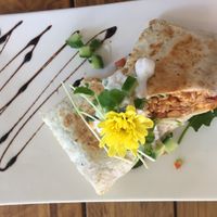 Vegan Burrito, very rice heavy, quiet bland  at Greenhouse Cafe in Caloundra