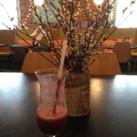 Choke berry - apple - plum smoothies 
3.9 euro at Vegan Inspiratsioon in Tallinn