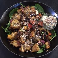 Falafel salad at Vegan Inspiratsioon in Tallinn