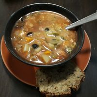 russian style tomato soup at Vegan Inspiratsioon in Tallinn