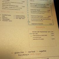 menu 2 at Vegan Inspiratsioon in Tallinn