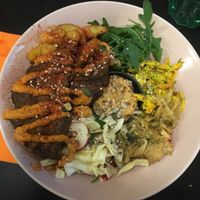 Spicy salad bowl with falafel  at Vegan Inspiratsioon in Tallinn