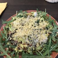 Vegan gluten-free pizza with veggies and „cheese“ at Vegan Inspiratsioon in Tallinn