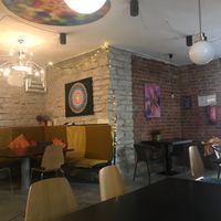 inside seating at Vegan Inspiratsioon in Tallinn