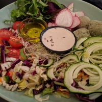 Fresh salad at Vegan Inspiratsioon in Tallinn