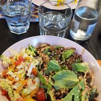 Quinoa Wok and Burrito at Vegan Inspiratsioon in Tallinn
