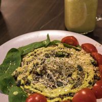 Chickpea ‘omelette’ with vegetables at Vegan Inspiratsioon in Tallinn