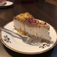 Salted Caramel cheesecake (tasted like banana) at Vegan Inspiratsioon in Tallinn