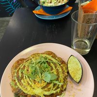 Chickpea 'omelette' with vegetables at Vegan Inspiratsioon in Tallinn