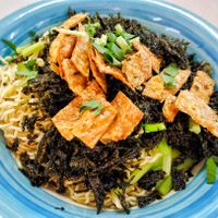 Seaweed noodles at Come On Veggie Cafe in Kuching