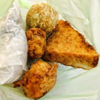 I like the popiah and kueh at Come On Veggie Cafe in Kuching