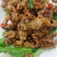 Fried mushrooms. Must-try!! at Kiat Lim Vegetarian Food 吉林素食 in Northeast Singapore