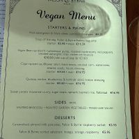 Separate vegan menu! at Fallon and Byrne in Dublin