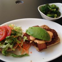 chicken avo club with lemongrass broccoli at Native Foods - 16th St Mall in Denver