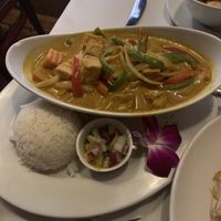 This yellow curry tofu was amazing! I couldn’t get enough!  at Orchid Thai Cuisine in Winter Park