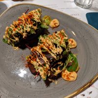 Tacos di mais blue ed avocado. at Romeow Cat Bistrot in Rome