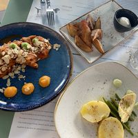 Carpaccio di seitan e contorni at Romeow Cat Bistrot in Rome