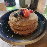 Pancakes were delicious!!  at Romeow Cat Bistrot in Rome