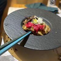 Korean rice cakes  at Romeow Cat Bistrot in Rome