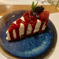 White cake, very airy and light. Excellent!  at Romeow Cat Bistrot in Rome