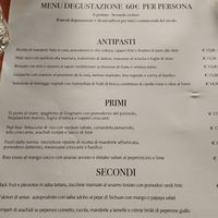 Menu (during lunch) at Romeow Cat Bistrot in Rome