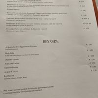 Menu (during lunch) at Romeow Cat Bistrot in Rome