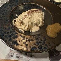 Macadamia nut cream spaghetti   at Romeow Cat Bistrot in Rome