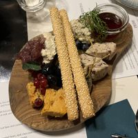 vegan cheese platter (yum!!)  at Romeow Cat Bistrot in Rome