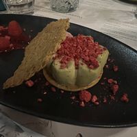 Semi Freddo al tea matcha  at Romeow Cat Bistrot in Rome