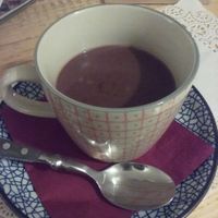 Hot chocolate at Romeow Cat Bistrot in Rome