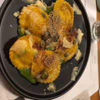 Ravioli pecorino at Romeow Cat Bistrot in Rome