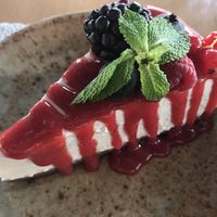 Amazing white mouse(?) cake at Romeow Cat Bistrot in Rome